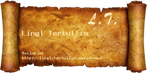 Lingl Tertullia névjegykártya